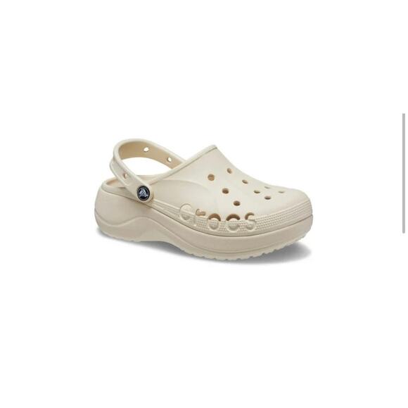 CROCS Shoes - Crocs Women's Baya Platform Clog Sandal Color: Off White Sz 10